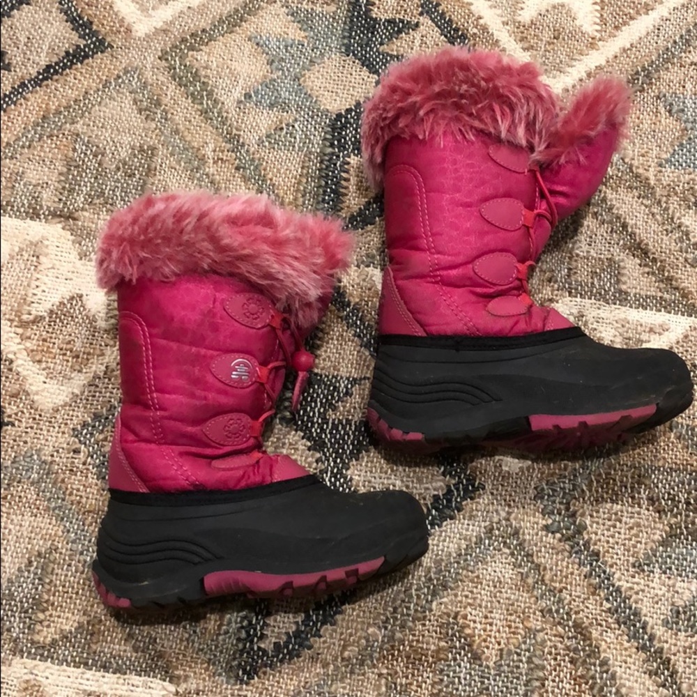 Girls Pink Kamik Snow Boots size 13